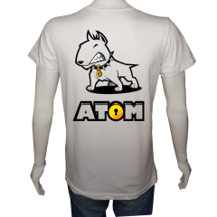 Unisex T-shirt Beyaz 'Hayvanlar / Maskot Köpek' 2Baskılı