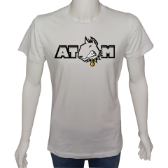 Unisex T-shirt Beyaz 'Hayvanlar / Maskot Köpek' 2Baskılı