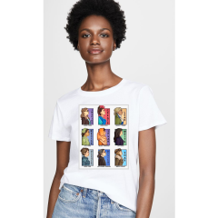 Regular Kadın T-shirt Beyaz 'Aktivist Kadınlar4' Baskılı
