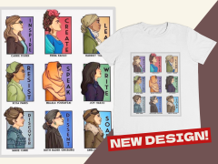 Regular Kadın T-shirt Beyaz 'Aktivist Kadınlar4' Baskılı