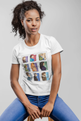 Regular Kadın T-shirt Beyaz 'Aktivist Kadınlar4' Baskılı