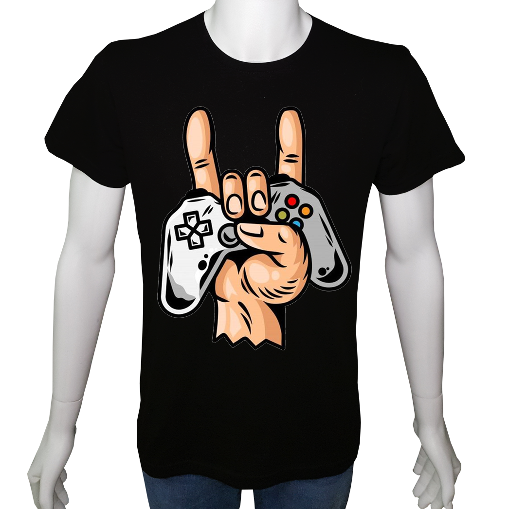 Unisex T-shirt Siyah 'PC Oyuncu/PC Oyuncu17' Baskılı
