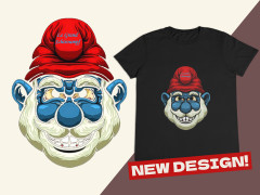 Regular Erkek T-shirt Siyah 'Şirin Baba' Baskılı