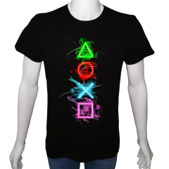 Unisex T-shirt Siyah 'PC Oyuncu/PC Oyuncu20' Baskılı