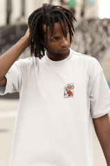 Oversize Unisex T-shirt Beyaz 'Super Mario1' Baskılı