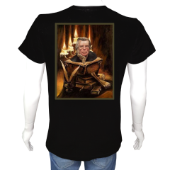 Unisex T-shirt Siyah 'Ünlüler / Stephen King' 2Baskılı