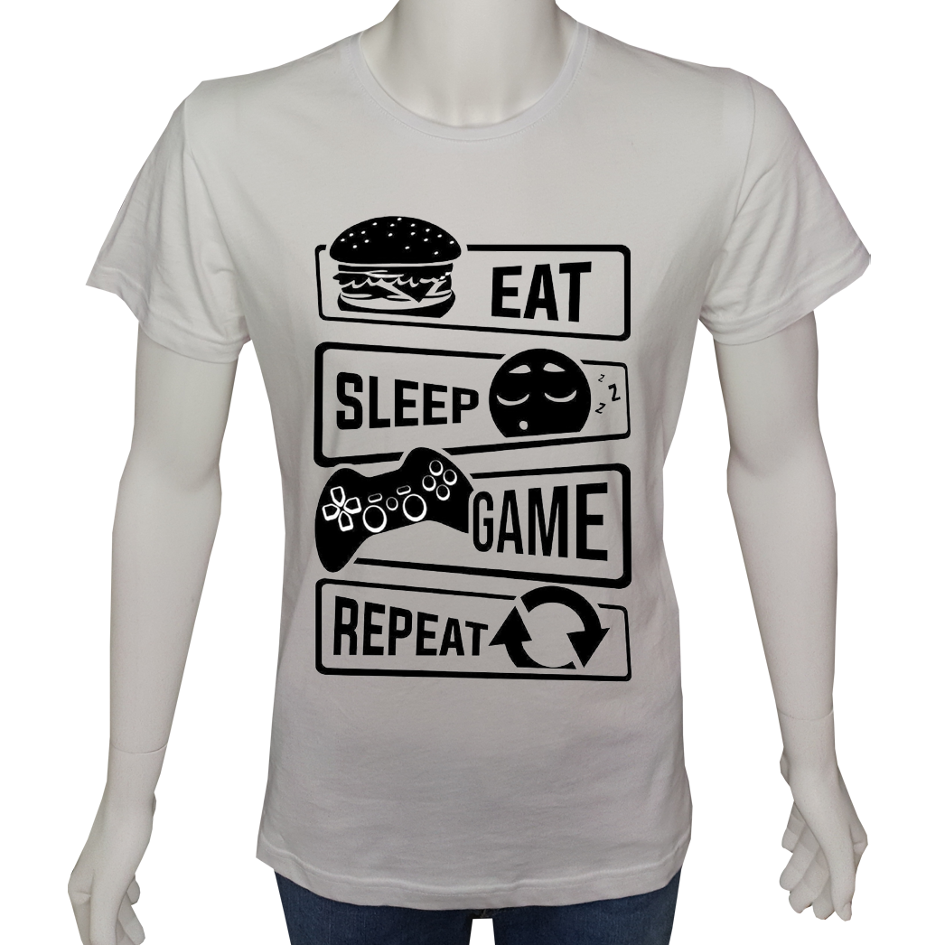 Unisex T-shirt Beyaz 'PC Oyuncu/PC Oyuncu25' Baskılı