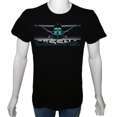 Unisex T-shirt Siyah 'Uçak&Uzay / Uçak13' Baskılı