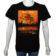 Unisex T-shirt Siyah 'Uçak&Uzay / Helikopter3' Baskılı