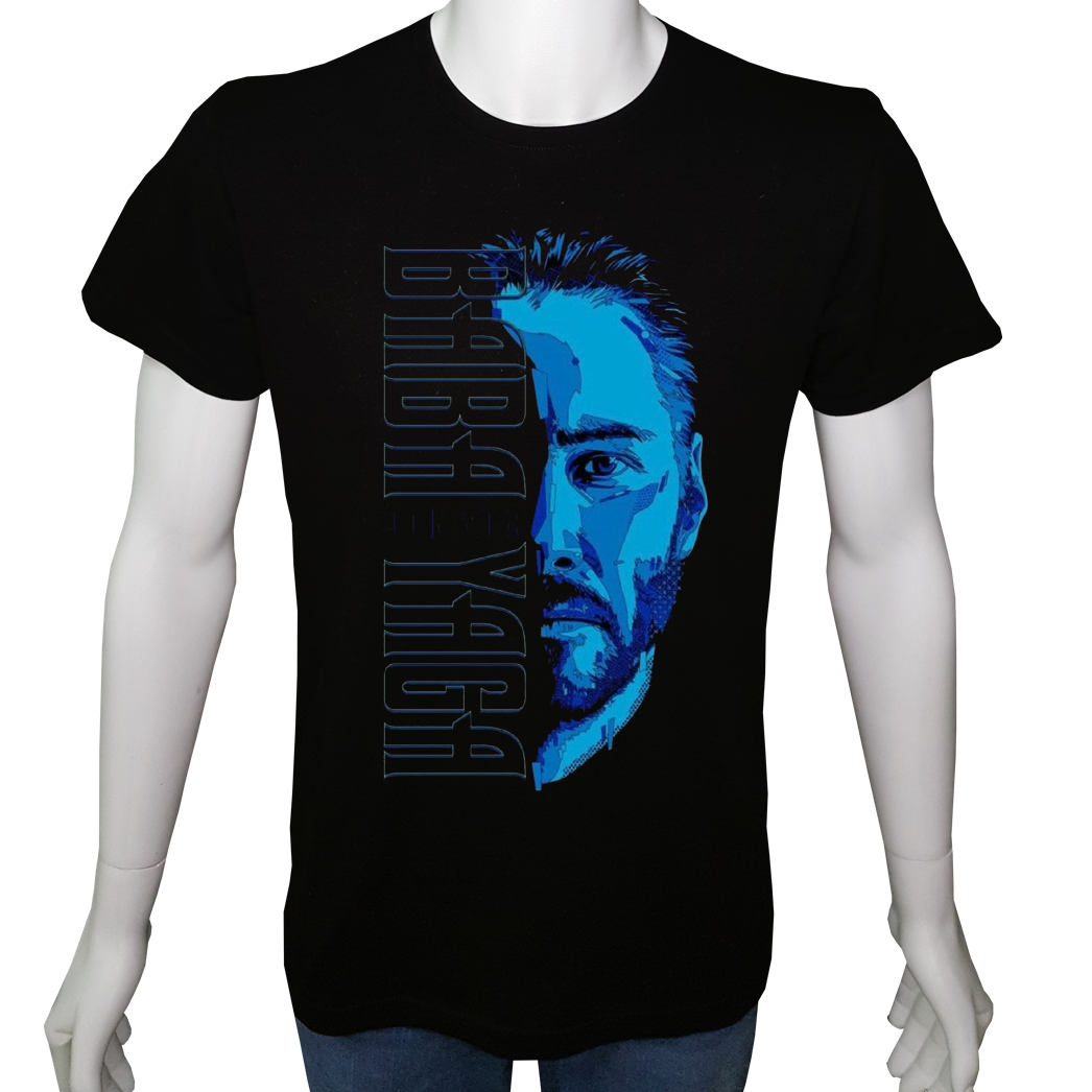 Unisex T-shirt Siyah 'Sinema&Dizi/JohnWick2' Baskılı