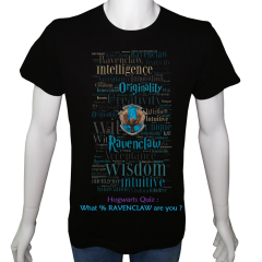 Unisex T-shirt Siyah 'Sinema&Dizi/HarryPotter1' Baskılı