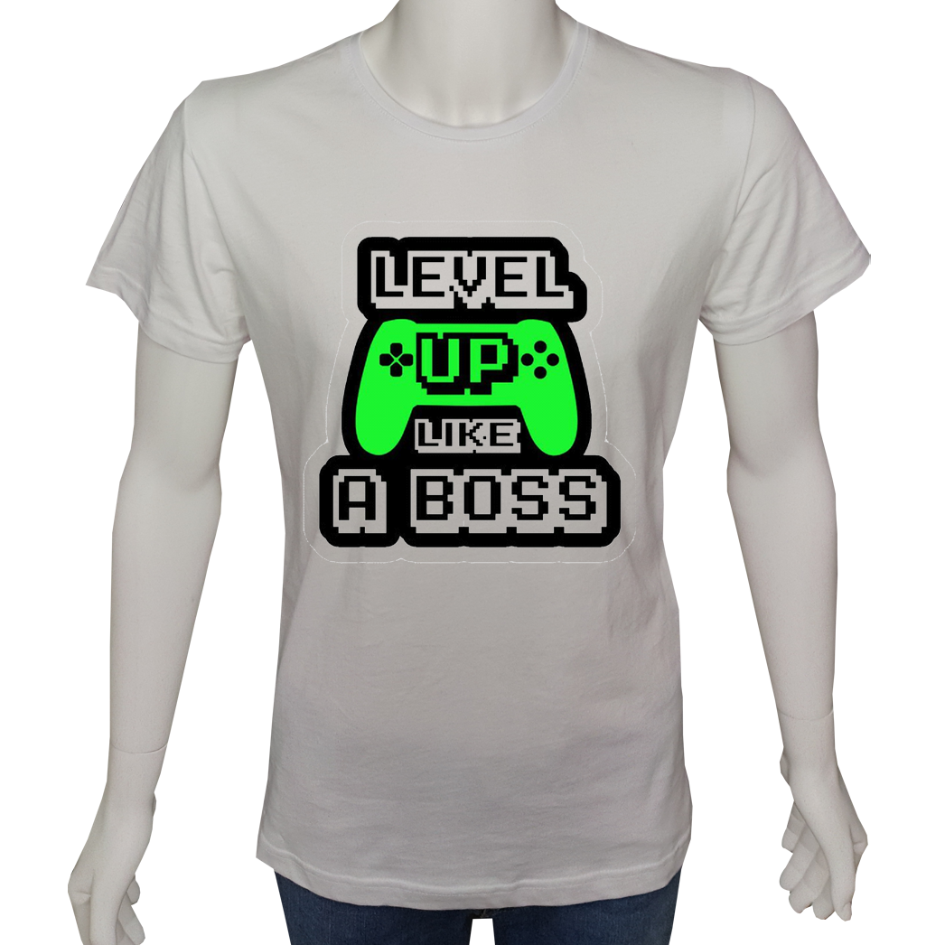 Unisex T-shirt Beyaz 'PC Oyuncu/PC Oyuncu32' Baskılı