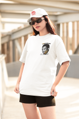 Oversize Unisex T-shirt Beyaz 'Kobe Bryant1' Baskılı