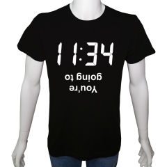 Unisex T-shirt Siyah 'Havalı Siyah / Cehenneme gideceksin' Baskılı