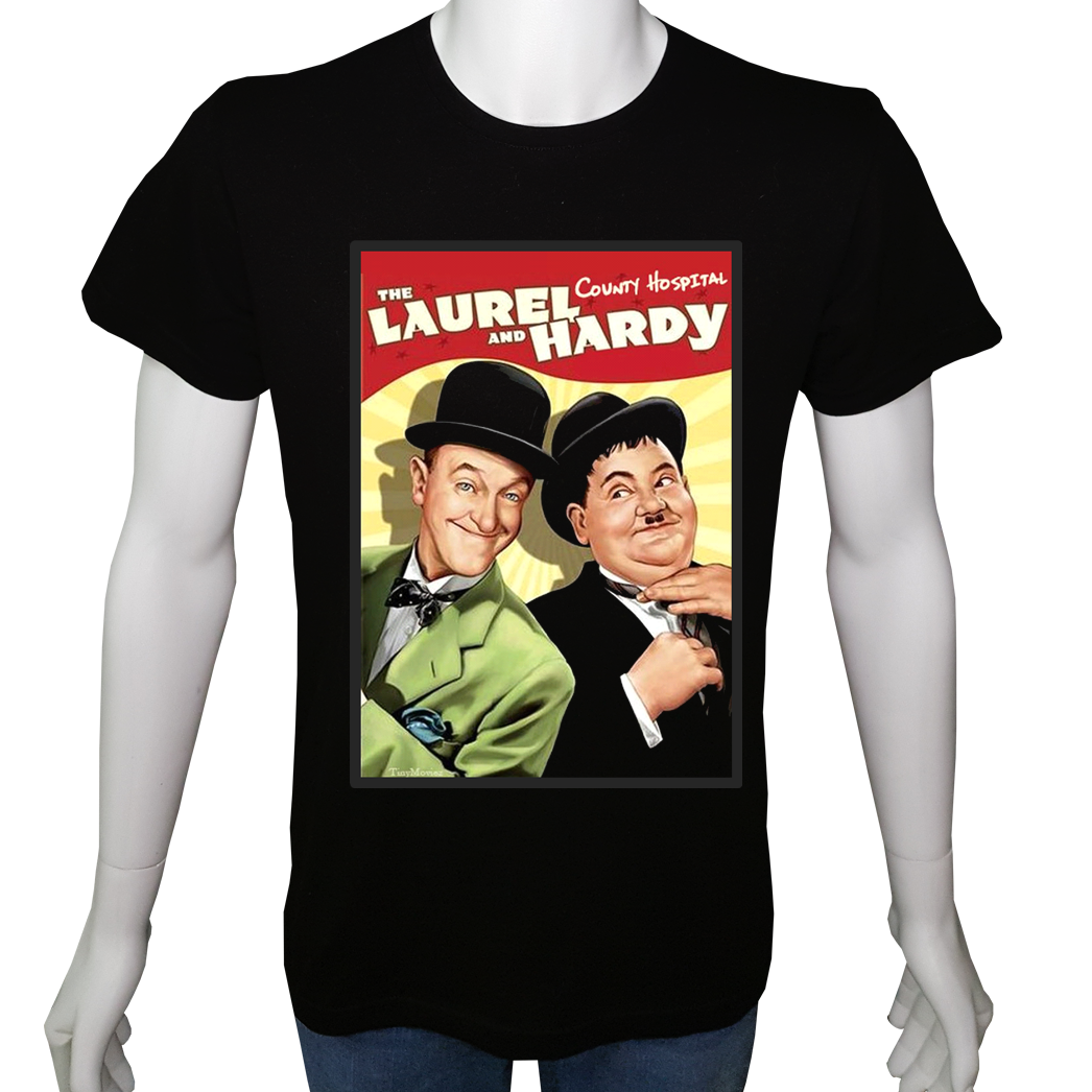 Unisex T-shirt Siyah 'Sinema&Dizi/Lorel&Hady1' Baskılı