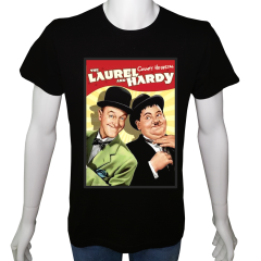 Unisex T-shirt Siyah 'Sinema&Dizi/Lorel&Hady1' Baskılı
