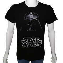 Unisex T-shirt Siyah 'Sinema&Dizi/SW DarthVader11' Baskılı