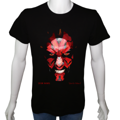 Unisex T-shirt Siyah 'Sinema&Dizi/SW DarthMaul2' Baskılı