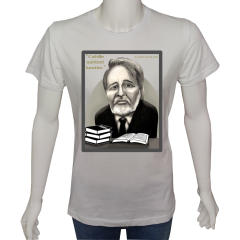 Unisex T-shirt Beyaz 'Ünlüler / İlber Hoca1' Baskılı