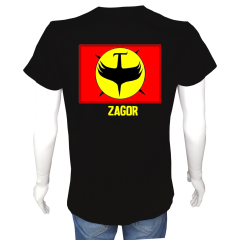 Unisex T-shirt Siyah 'Çizgi Film&Roman / Zagor' 2Baskılı