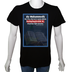 Unisex T-shirt Siyah 'Din&İnanç / Kuran2' Baskılı