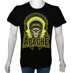 Unisex T-shirt Siyah 'Antik Kültürler / K.Amerika Yerlileri7' Baskılı