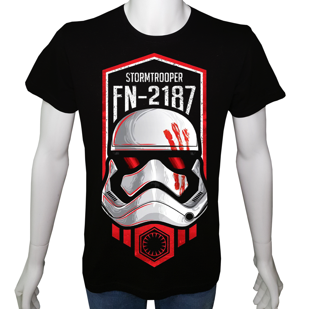 Unisex T-shirt Siyah 'Sinema&Dizi/SW Trooper2' Baskılı