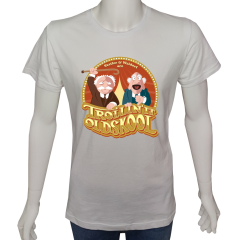 Unisex T-shirt Beyaz 'Çizgi Film&Roman / MuppetShow2' Baskılı