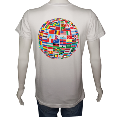 Unisex T-shirt Beyaz 'Uyandırma Servisi / Barış4' 2Baskılı