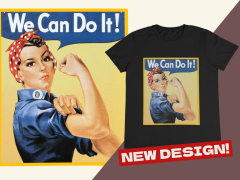 Kadın T-shirt Siyah 'Kadının Gücü2' Baskılı