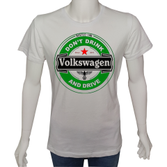 Unisex T-shirt Beyaz 'Oto / VW1' Baskılı