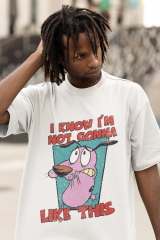 Oversize Unisex T-shirt Beyaz 'Fear of Dislike' Baskılı