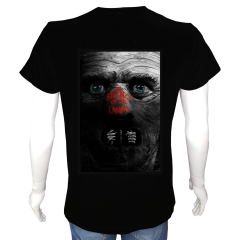 Unisex T-shirt Siyah 'Sinema&Dizi/Kuzuların Sessizliği1' 2Baskılı