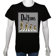 Unisex T-shirt Siyah 'Çizgi Film&Roman / Daltonlar1' Baskılı