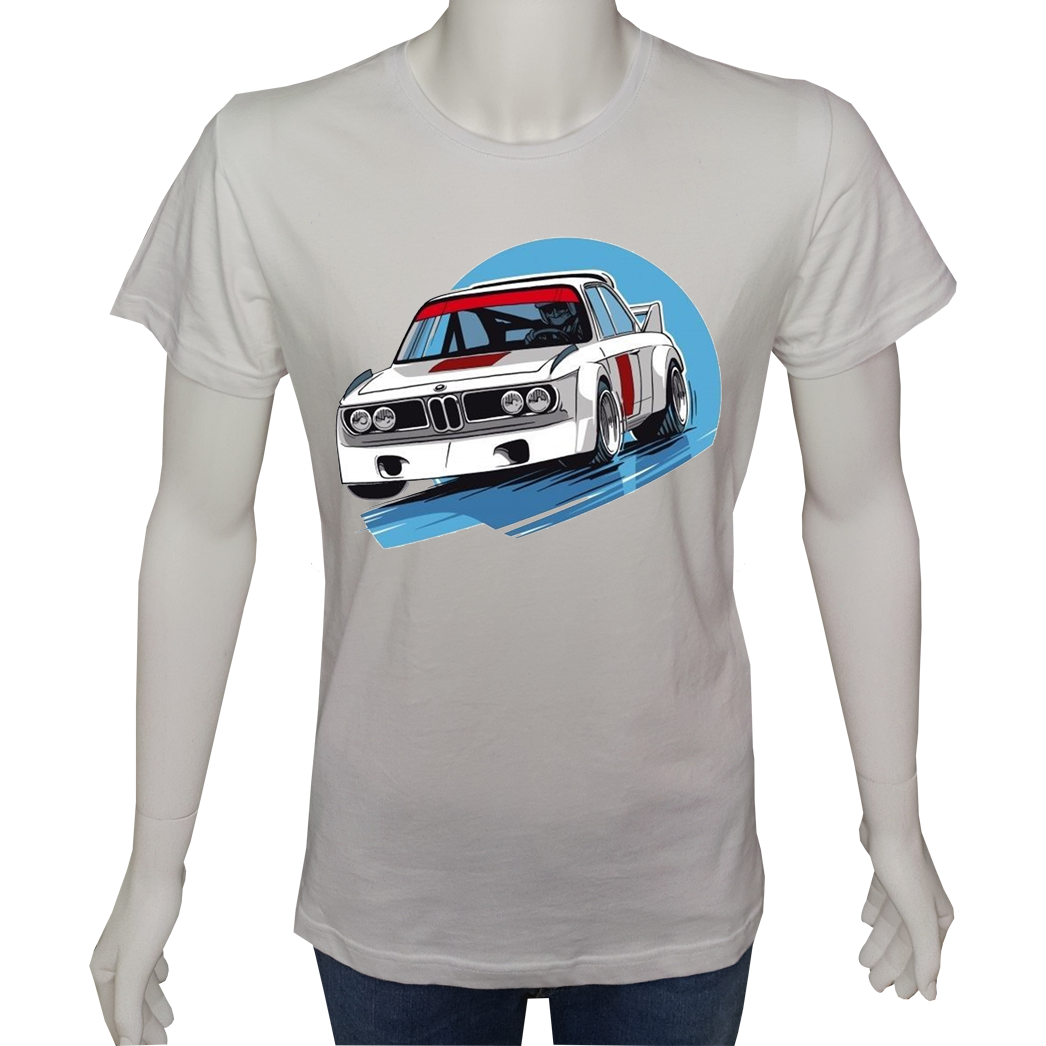 Unisex T-shirt Beyaz 'Oto / Oto4' Baskılı