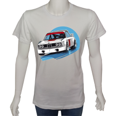 Unisex T-shirt Beyaz 'Oto / Oto4' Baskılı