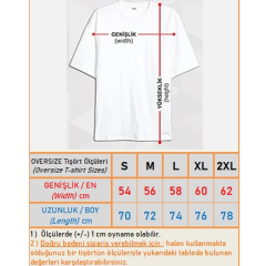 Oversize Unisex T-shirt Beyaz 'Tom&Jerry' Baskılı
