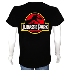 Unisex T-shirt Siyah 'Sinema&Dizi/JurassicParc1' 2Baskılı