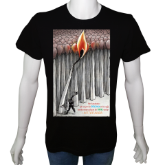 Unisex T-shirt Beyaz 'UyandırmaServisi / Öğretmen&Papaz' Baskılı