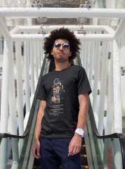 Erkek T-shirt Siyah 'BağnazAhmakKöle' Baskılı