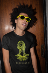 Erkek T-shirt Siyah 'Herkesleşme' Baskılı