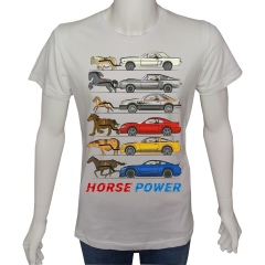 Unisex T-shirt Beyaz 'Oto / Oto6' Baskılı