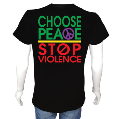 Unisex T-shirt Siyah 'UyandırmaServisi / Barış6' 2Baskılı