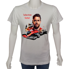 Unisex T-shirt Beyaz 'Oto / Formula8' Baskılı