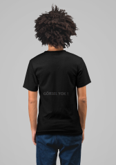 Erkek Regular T-shirt Siyah 'Üç Kağıtçı Maymun' Baskılı