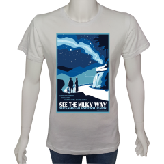 Unisex T-shirt Beyaz 'Kamp&Macera / Kamp11' Baskılı