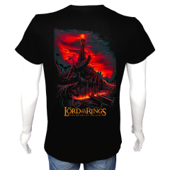 Unisex T-shirt Siyah 'Sinema&Dizi/Yüzüklerin Efendisi' 2Baskılı