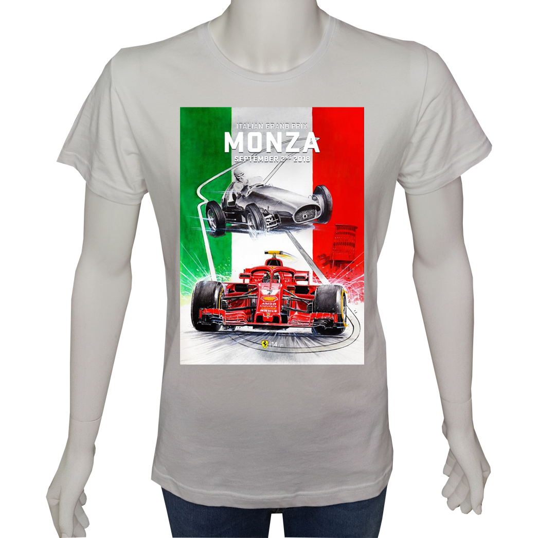 Unisex T-shirt Beyaz 'Oto / Formula11' Baskılı