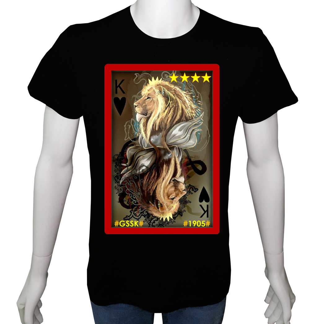 Unisex T-shirt Siyah 'Fanatik Taraftar/GS1' Baskılı