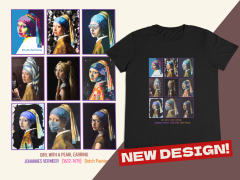 Kadın T-shirt Siyah 'İnciKüpeliKız3' Baskılı